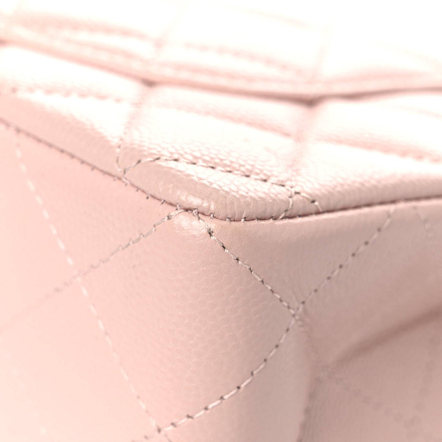 Caviar Quilted Small Double Flap Light Pink