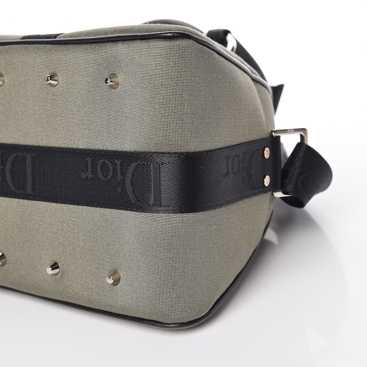 Silk Jersey Crystal Hardcore Bowler Bag Grey Black