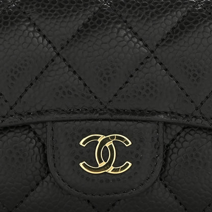 Chanel Caviar Quilted Flap Card Holder Wallet Black 9 of 10