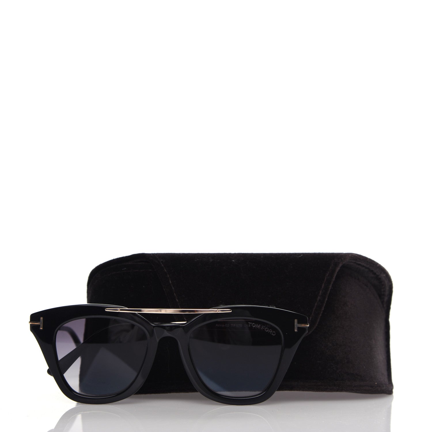 Tom Ford Acetate Anna Sunglasses TF575 Black 8 of 8