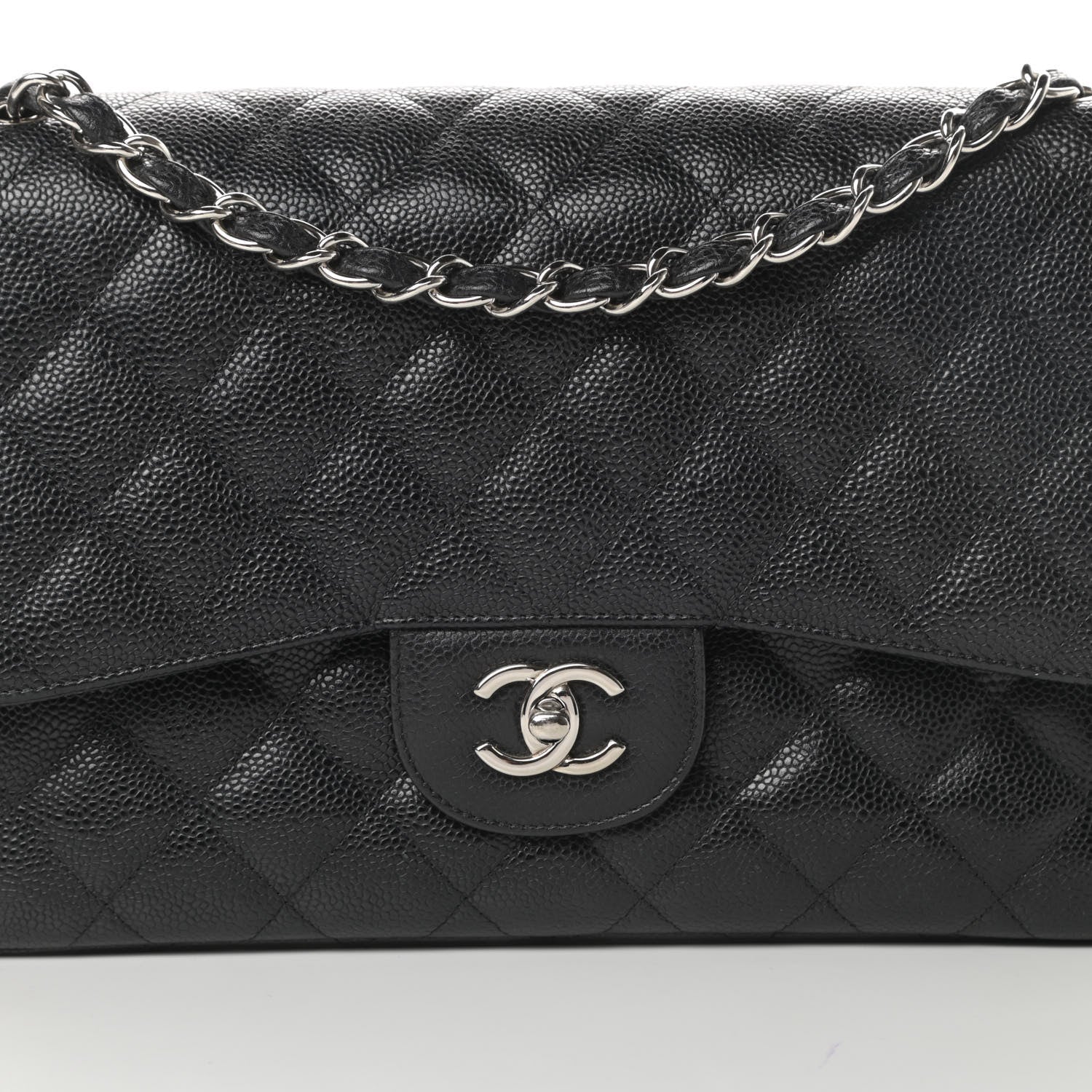 Chanel Caviar Quilted Jumbo Double Flap Black 8 of 12