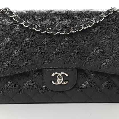 Chanel Caviar Quilted Jumbo Double Flap Black 8 of 12