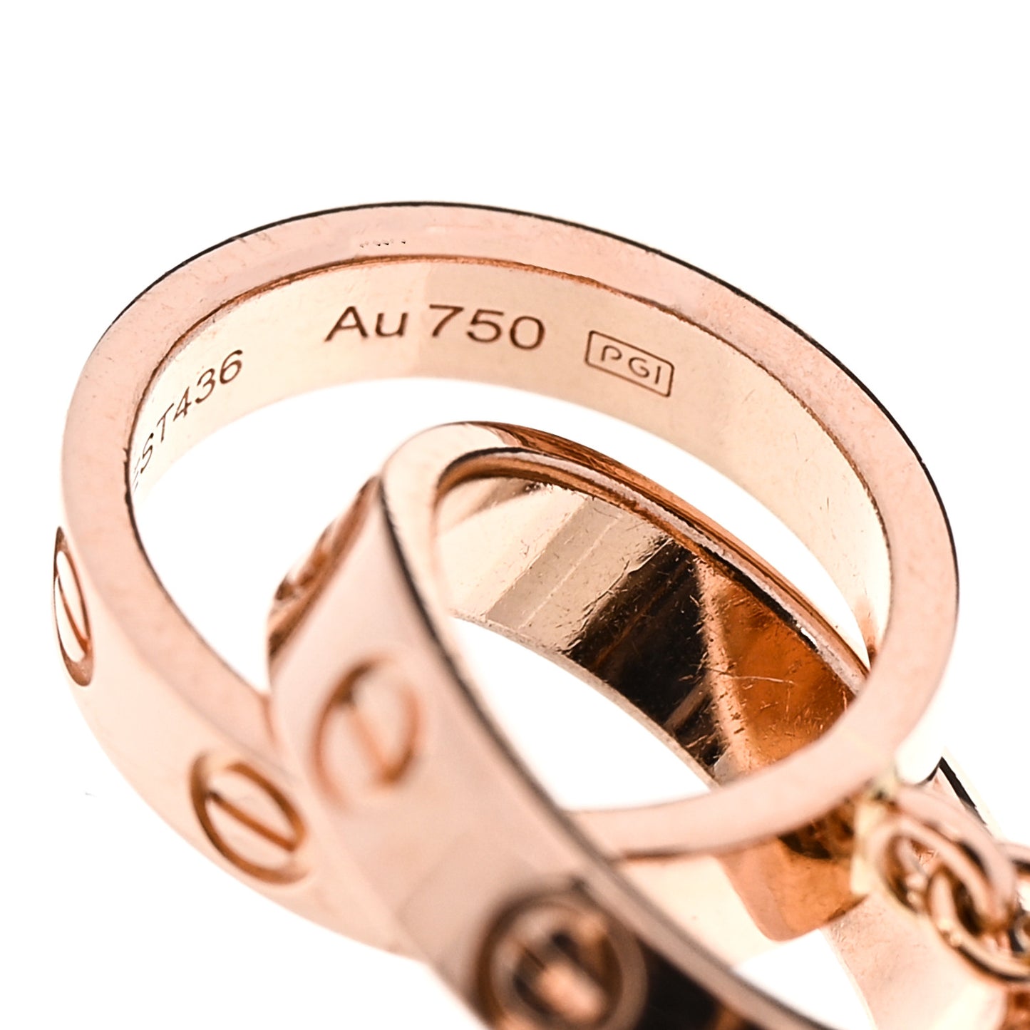 18K Pink Gold Interlocking LOVE Necklace