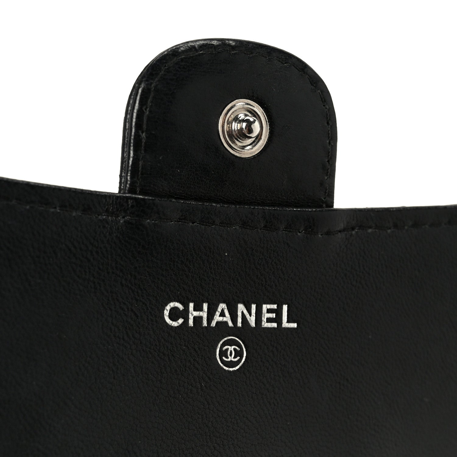 Chanel Lambskin Quilted Large Flap Wallet Black 6 of 10