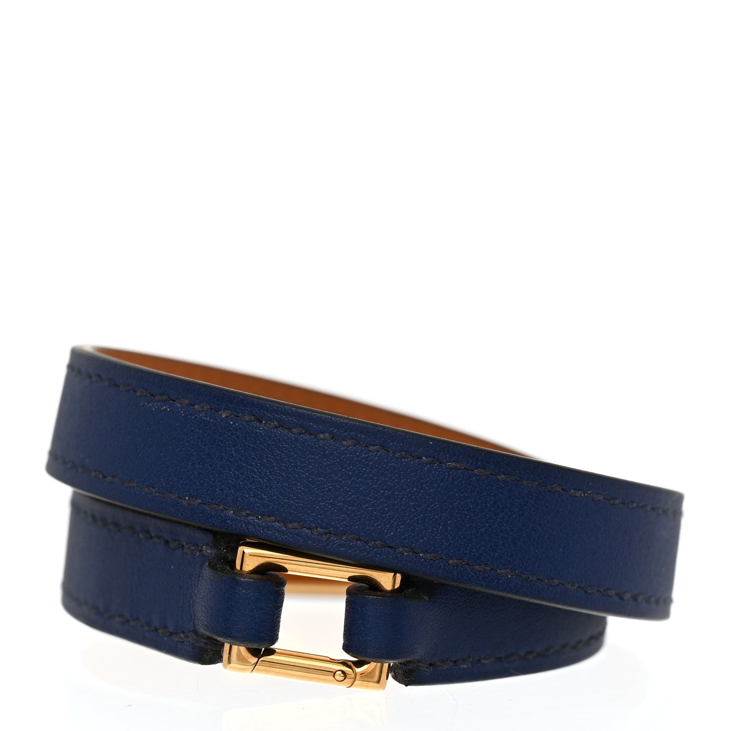 Hermes Swift Rivale Double Tour Bracelet S Bleu Saphir 3 of 6