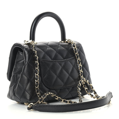 Chanel Caviar Quilted Extra Mini Coco Handle Flap Black 3 of 10