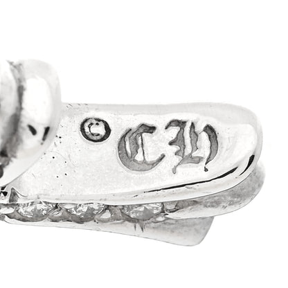 Chrome Hearts Sterling Silver Diamond Baby Fat Cross Pave Pendant 3 of 4