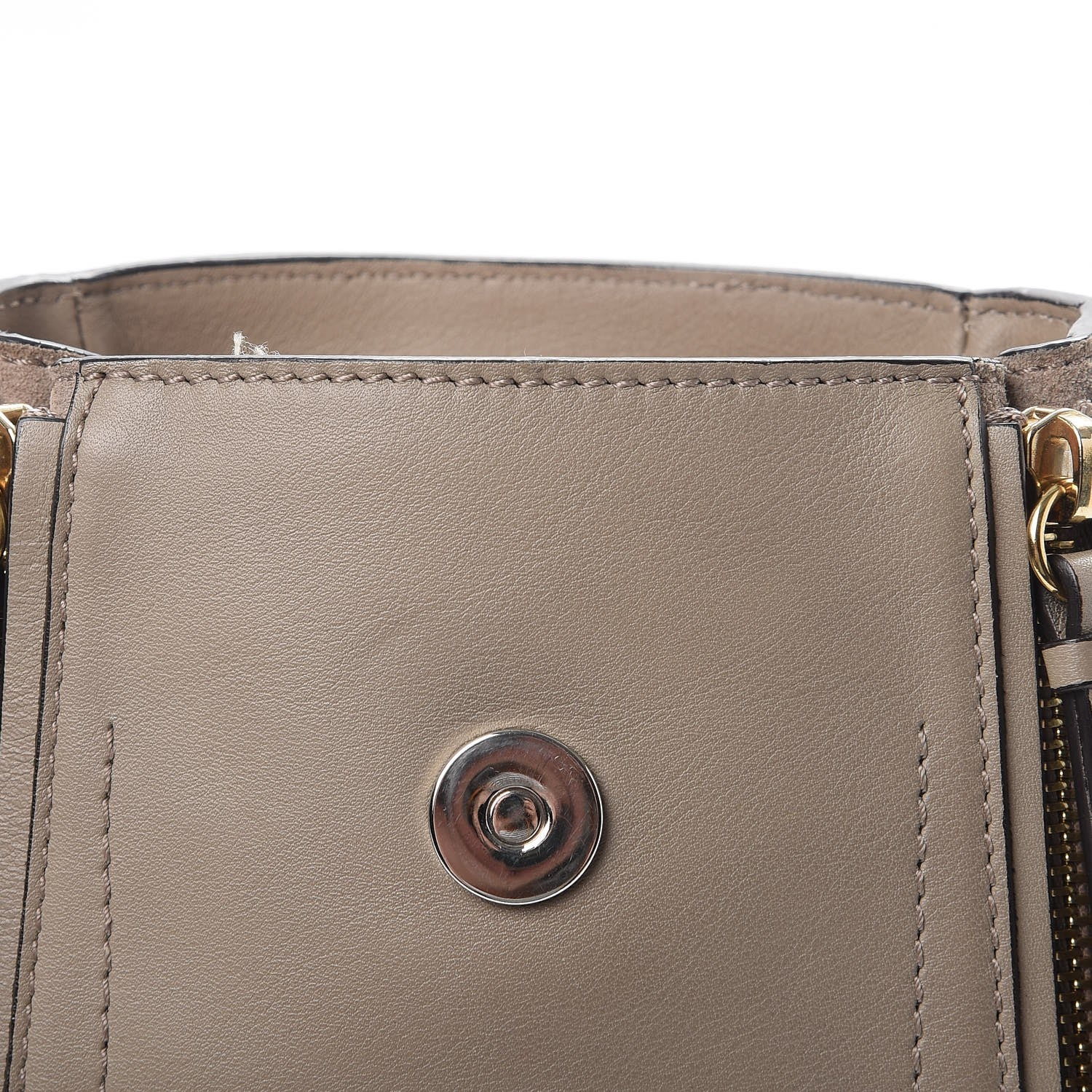 Chloe Suede Calfskin Mini Faye Backpack Motty Grey 9 of 9