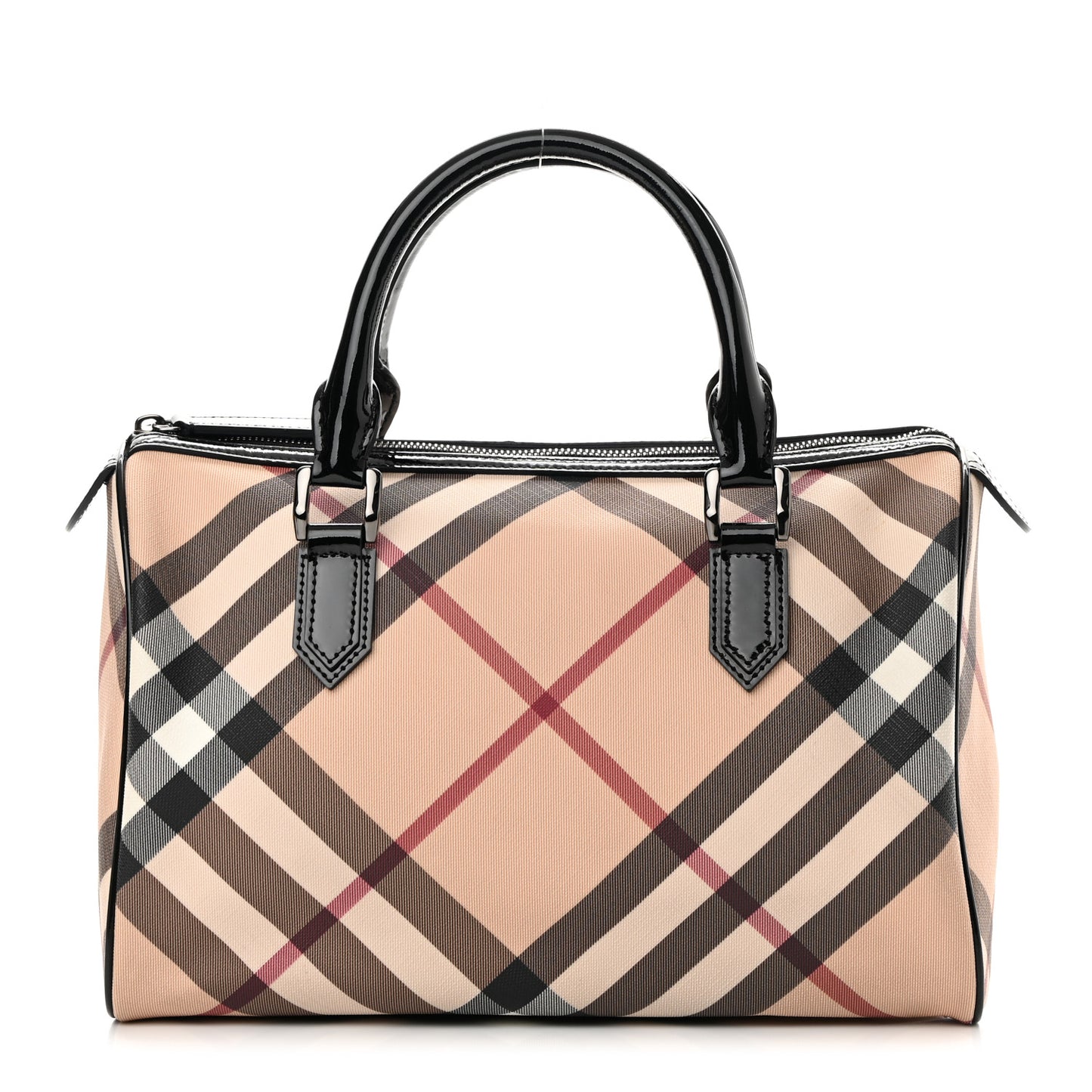 Supernova Check Patent Small Chester Bowling Bag Black