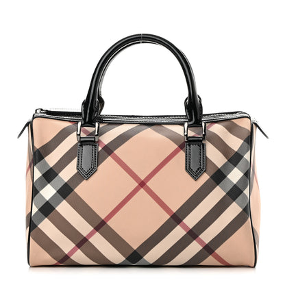 Burberry Supernova Check Patent Small Chester Bowling Bag Black 1 of 14