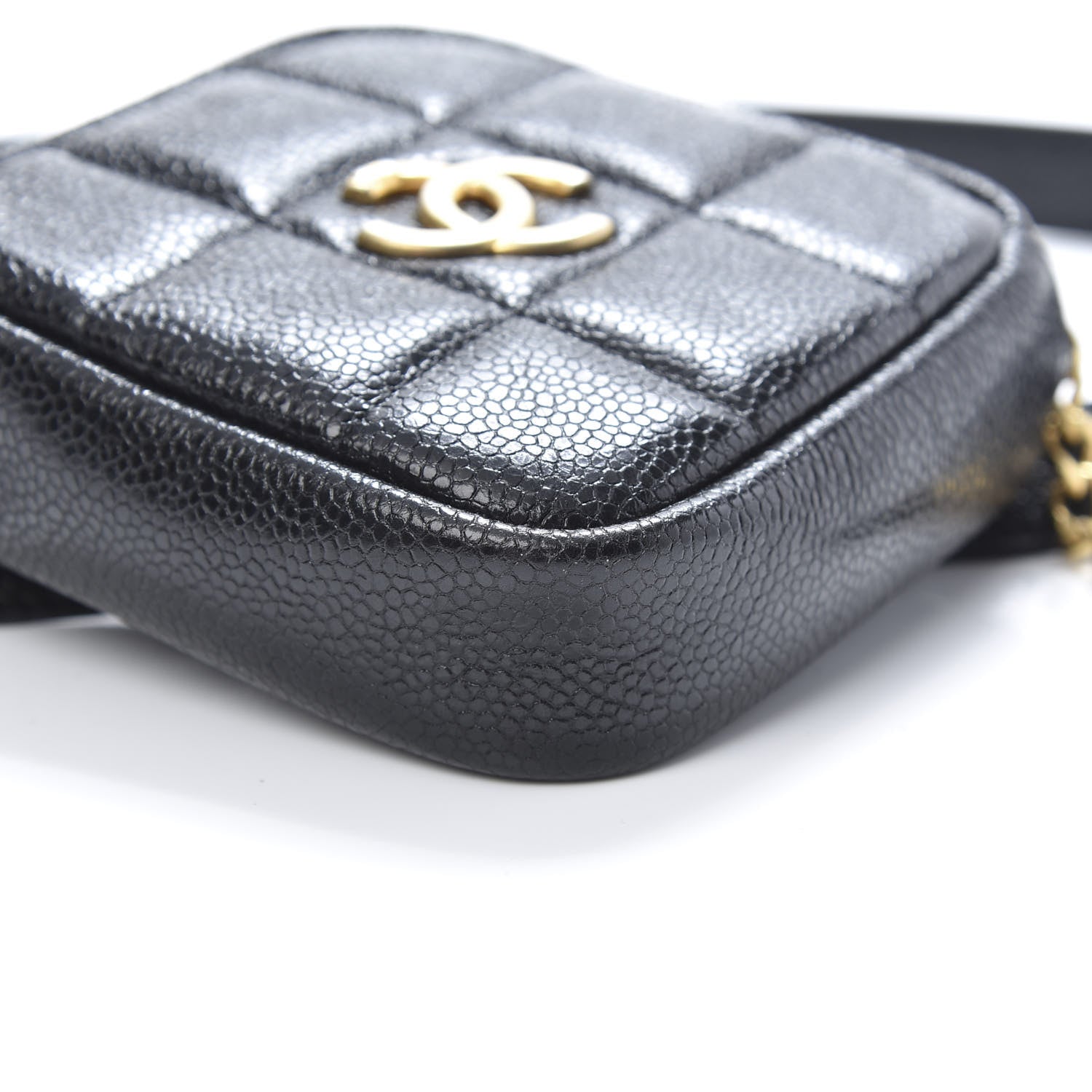 Chanel Caviar Quilted Coin Purse Belt Bag Black 9 of 10