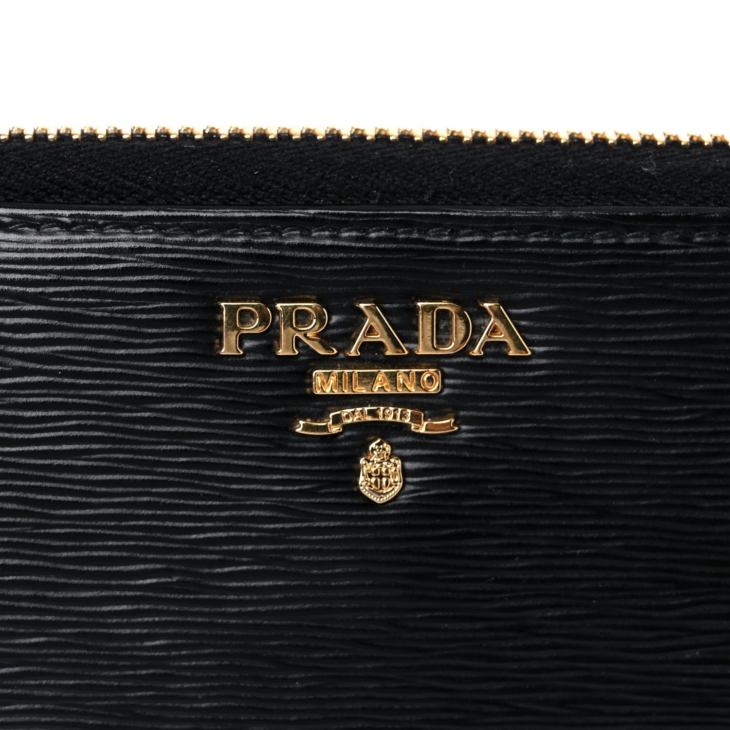 Prada Vitello Move Half Zip Wallet Black 12 of 12