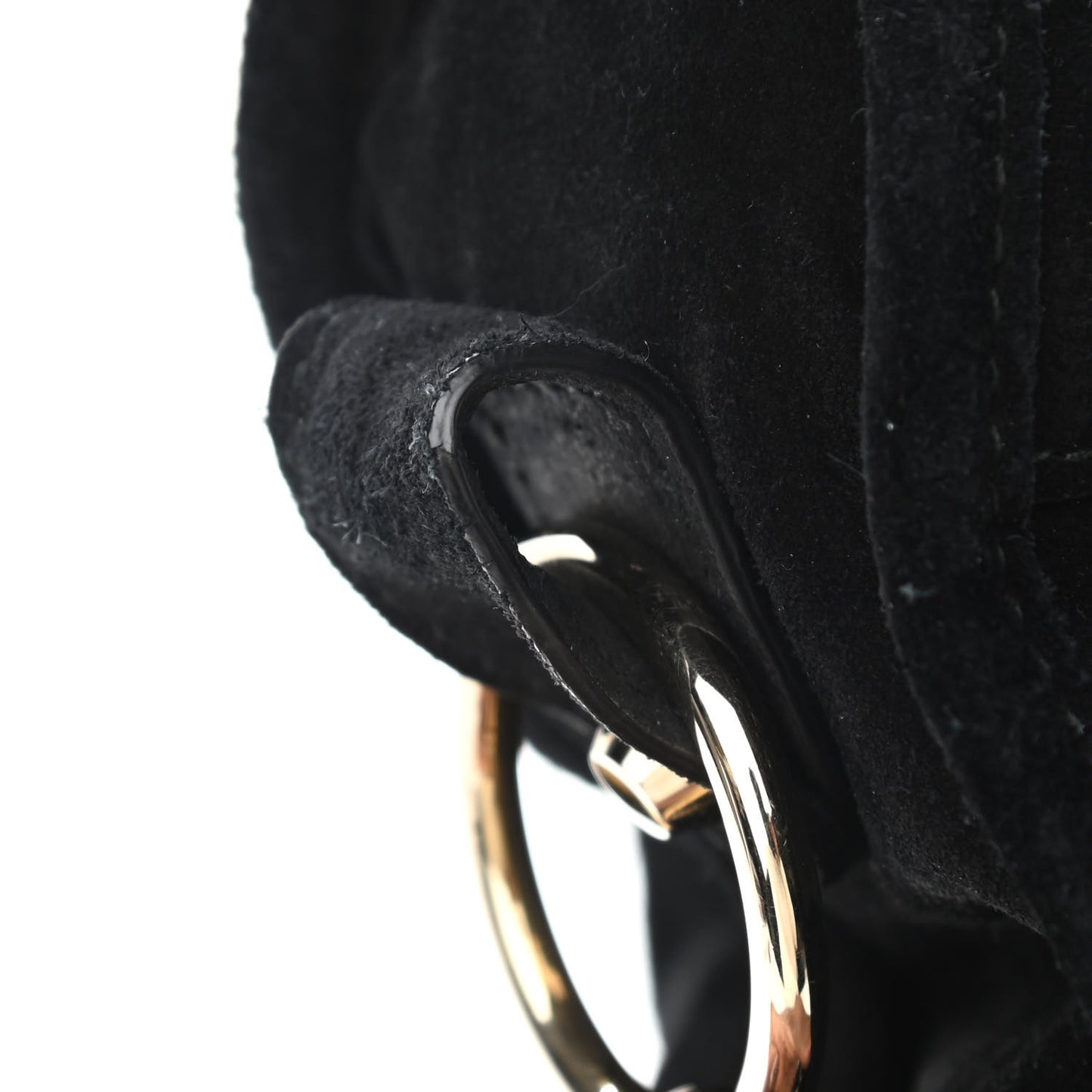 Baby Daim Suede Classic Silver Hardware City Black