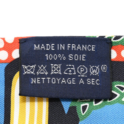 Hermes Silk Fantaisie D'Etriers Twilly Qu Bleu Azur Vermillo 3 of 4