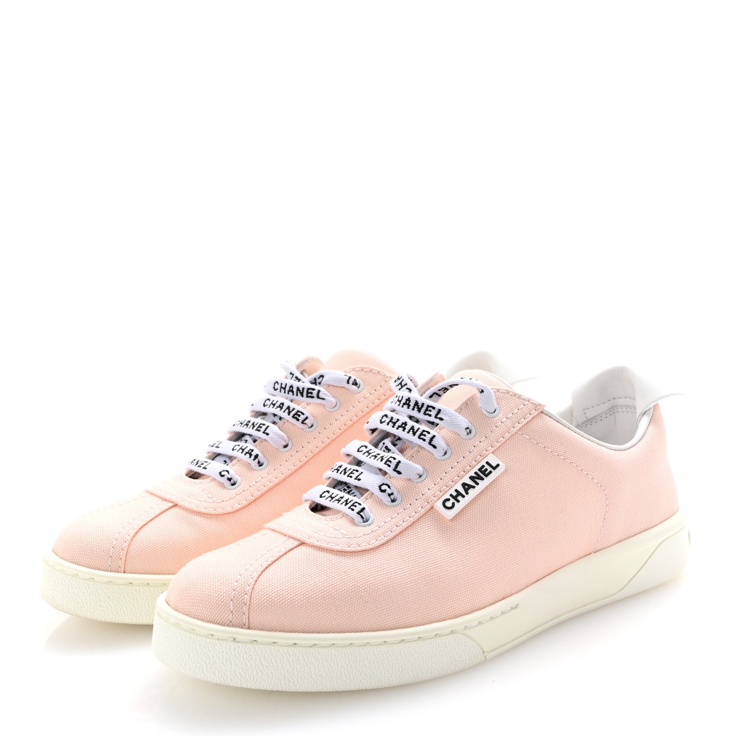 Chanel Canvas Womens Sneakers 38 Light Pink 4 of 10