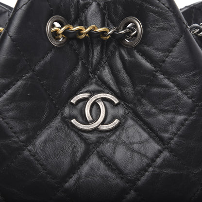 Chanel Aged Calfskin Quilted Small Gabrielle Backpack Black 9 of 9