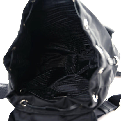 Prada Nylon New Vela Studded Backpack Black Green 5 of 8