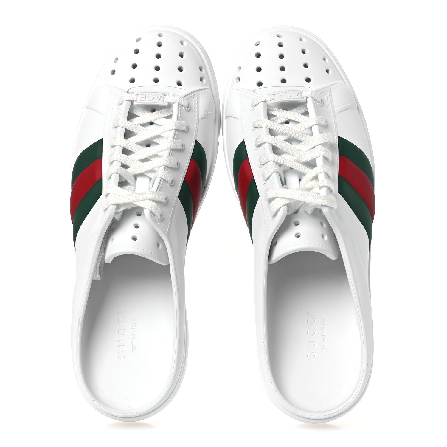Gucci Rubber Ace Sabot Mules 42 Great White 1849987 – FASHIONPHILE