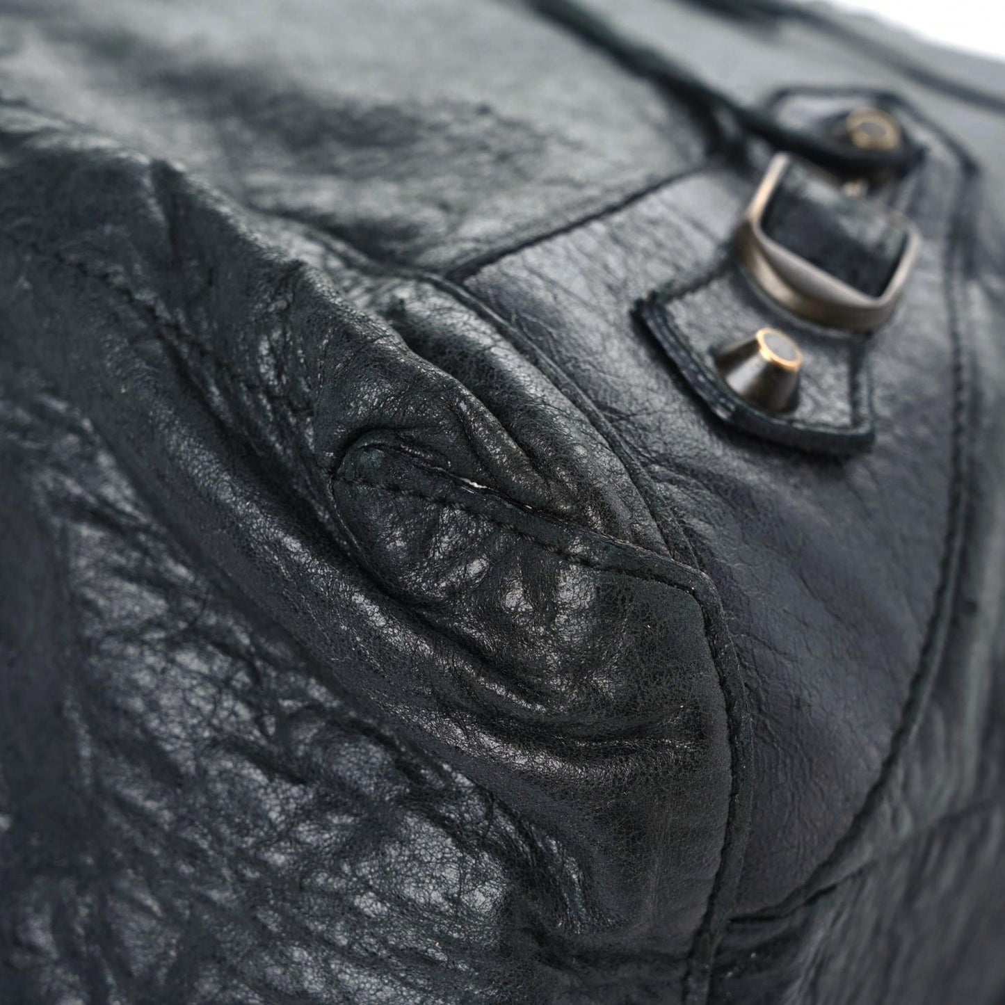 Agneau Classic Hardware Day Hobo Black