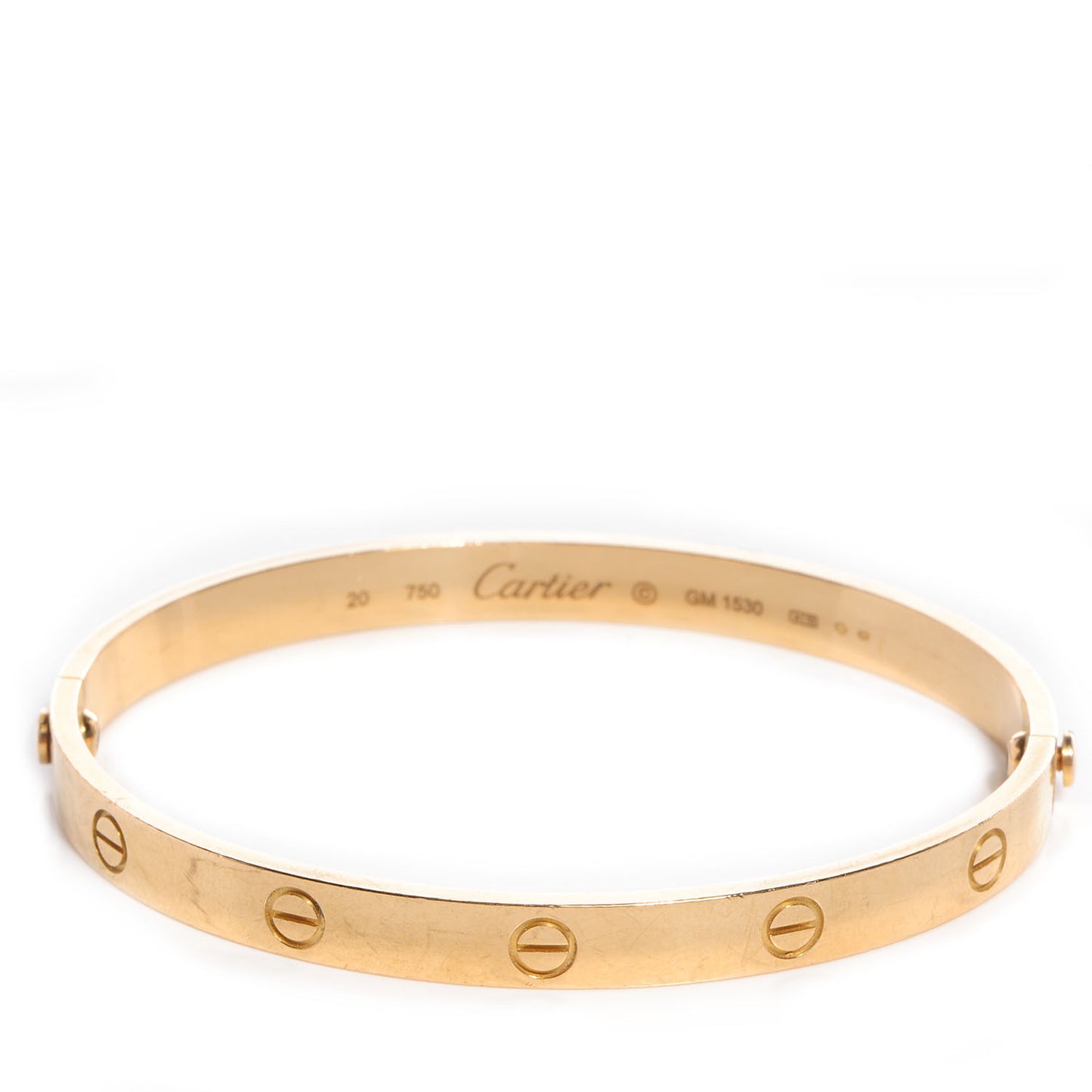 18K Yellow Gold LOVE Bracelet 20
