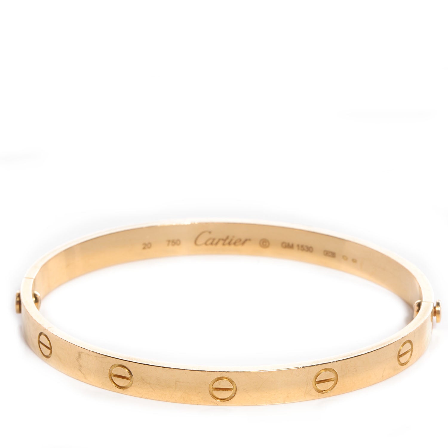 Cartier 18K Yellow Gold LOVE Bracelet 20 1 of 4