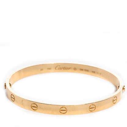 Cartier 18K Yellow Gold LOVE Bracelet 20 1 of 4
