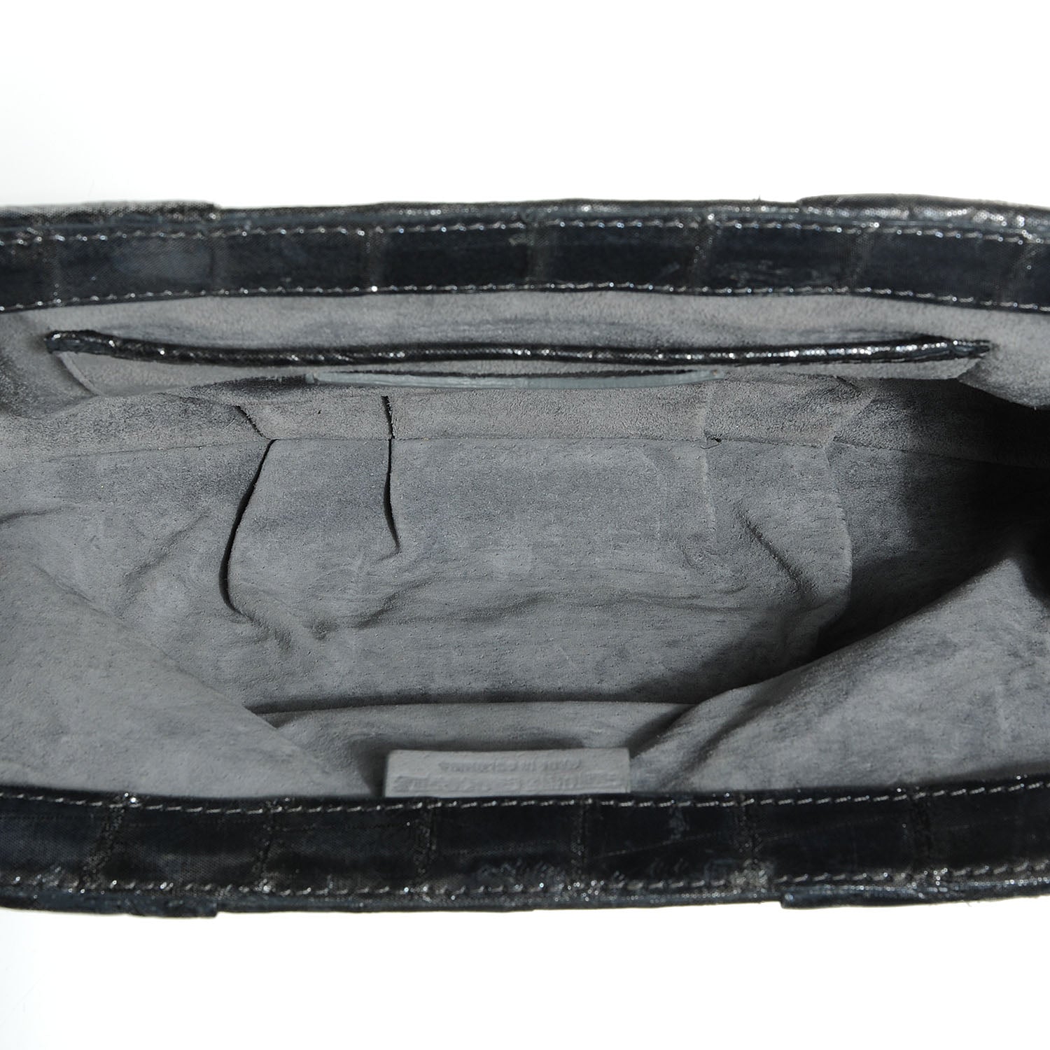 Nancy Gonzalez Crocodile Clutch Pewter 5 of 7