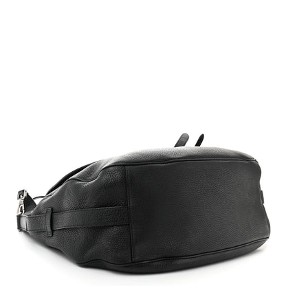 Christian Dior Grained Calfskin Saddle Soft Bag Black 4 of 11