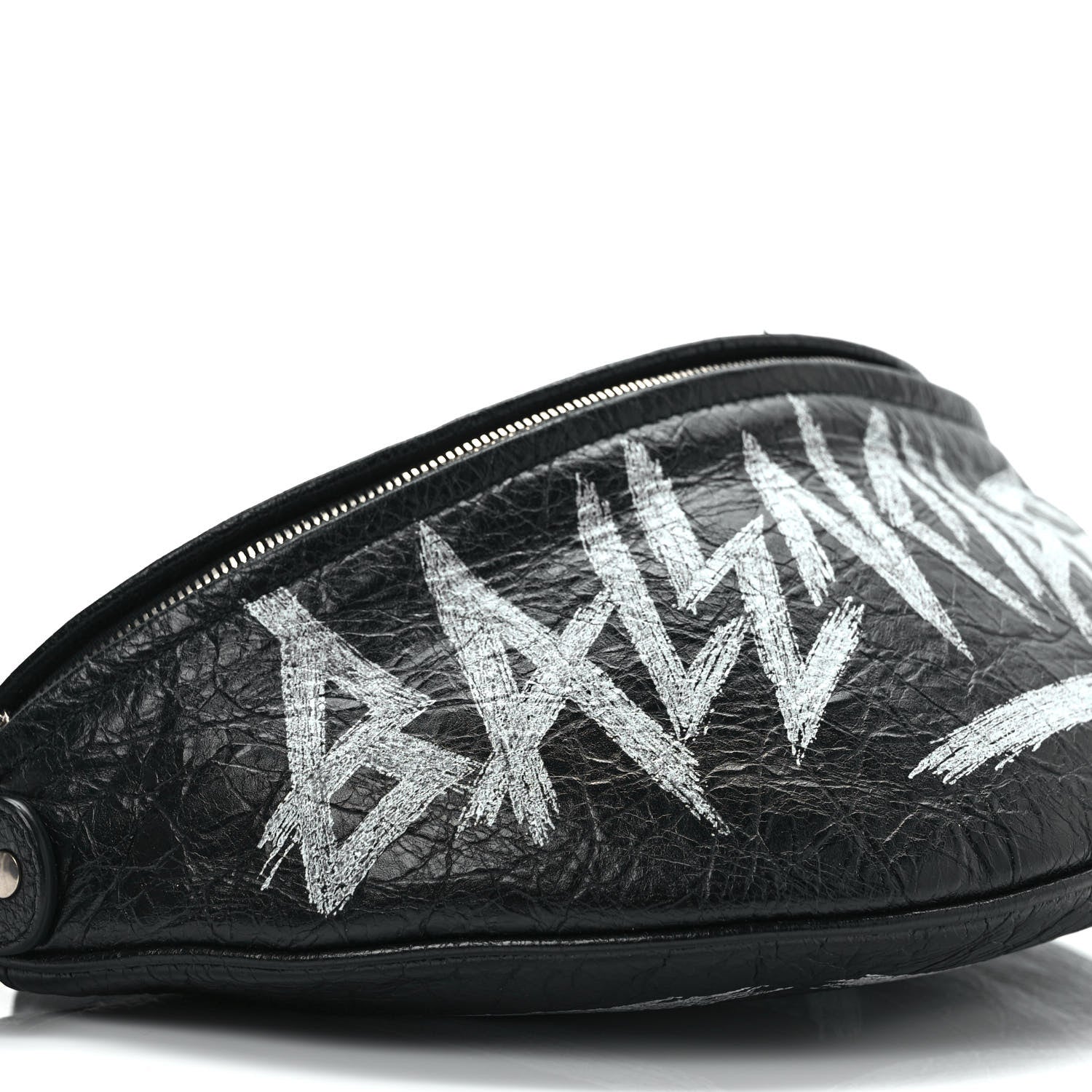Balenciaga Agneau Arena Graffiti All Over XS Souvenir Belt Bag Black White 7 of 8