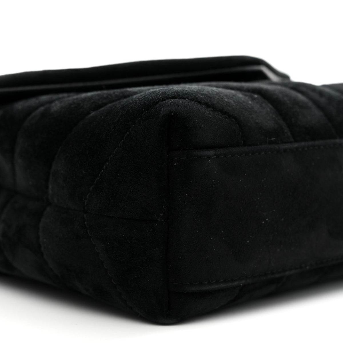 Saint Laurent Suede Y Quilted Monogram Toy Loulou Crossbody Bag Black 9 of 11