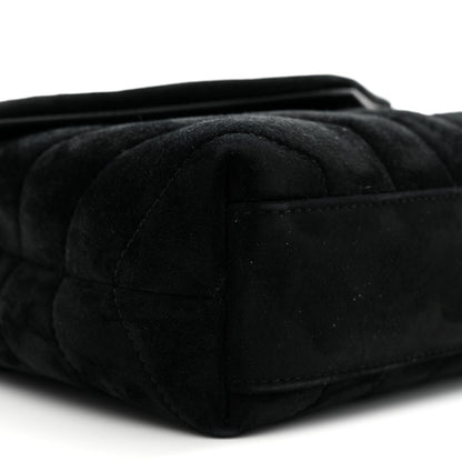 Saint Laurent Suede Y Quilted Monogram Toy Loulou Crossbody Bag Black 9 of 11