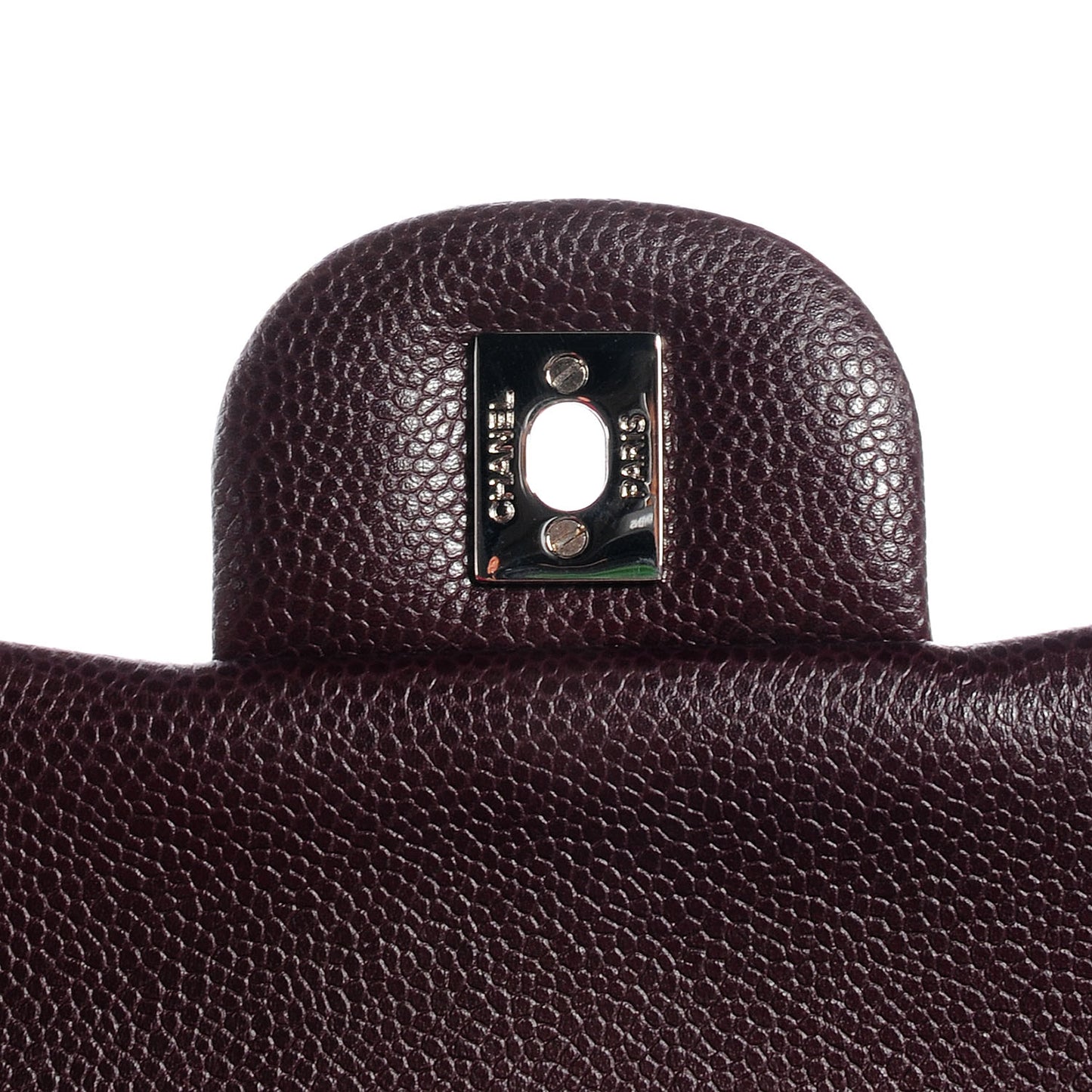 Caviar Quilted Jumbo Double Flap Burgundy