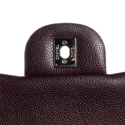 Chanel Caviar Quilted Jumbo Double Flap Burgundy 6 of 9