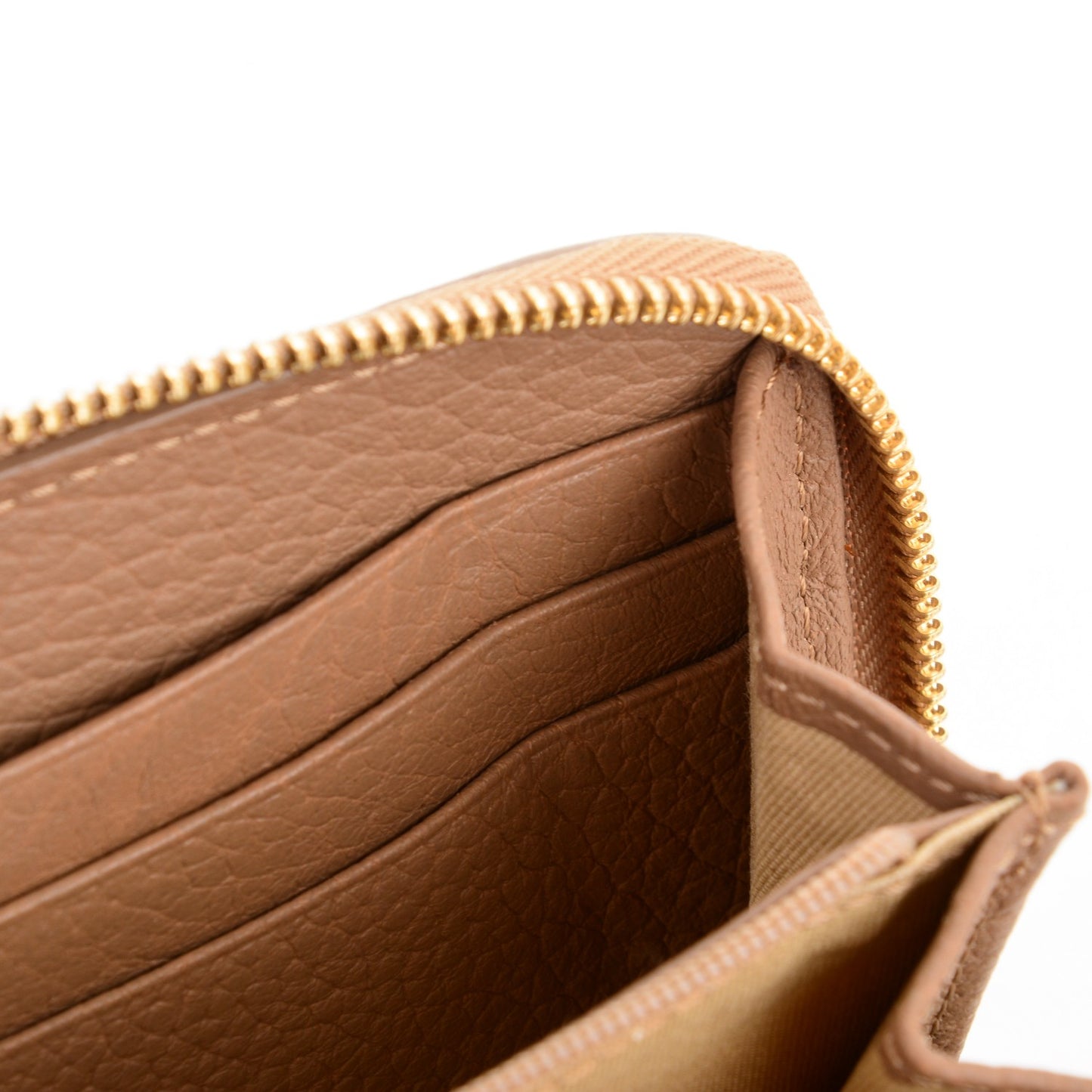 Grainy Calfskin Rush Wallet Clutch Nude