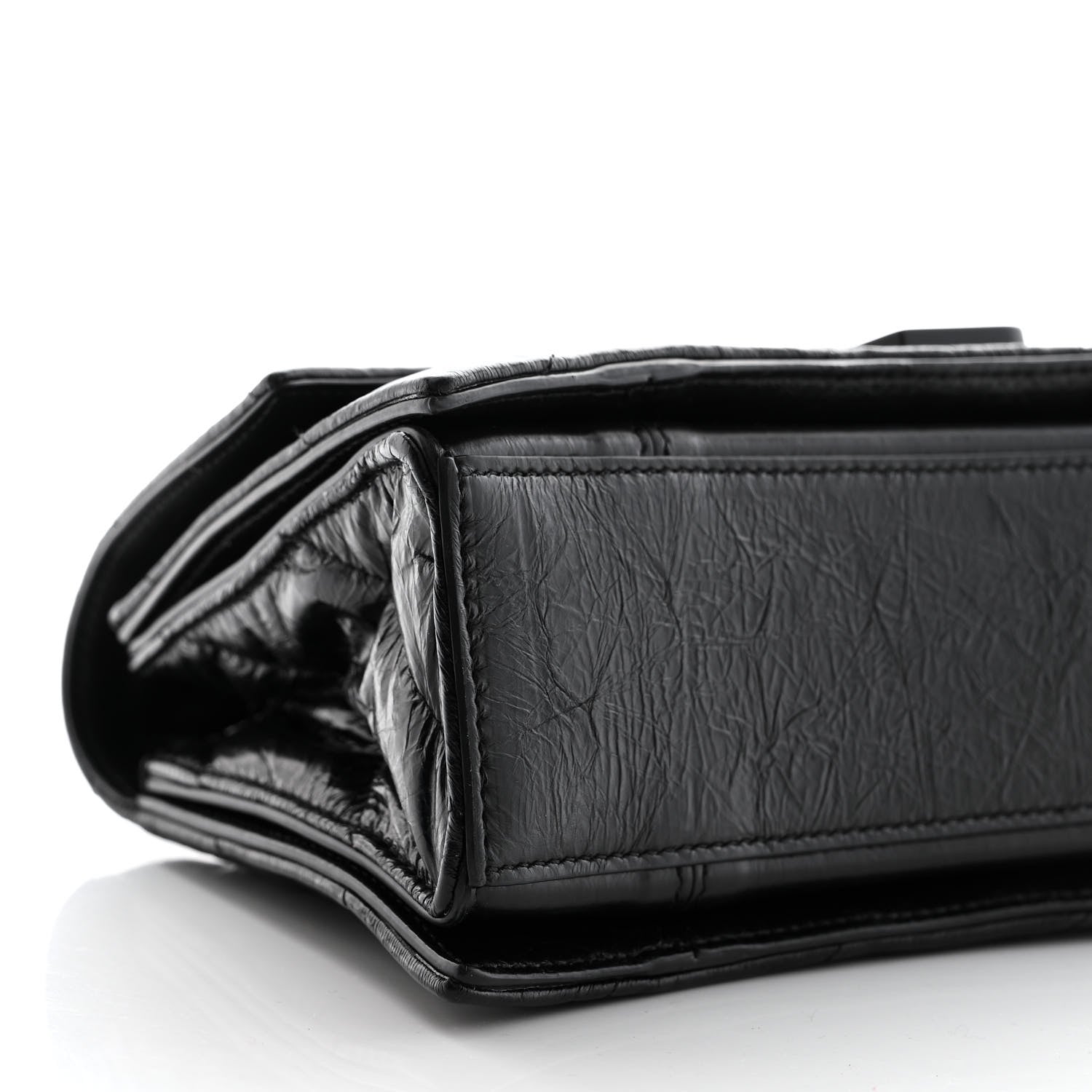 Balenciaga Crushed Calfskin Quilted Matte Black Hardware Small Crush Chain Bag Black 8 of 9