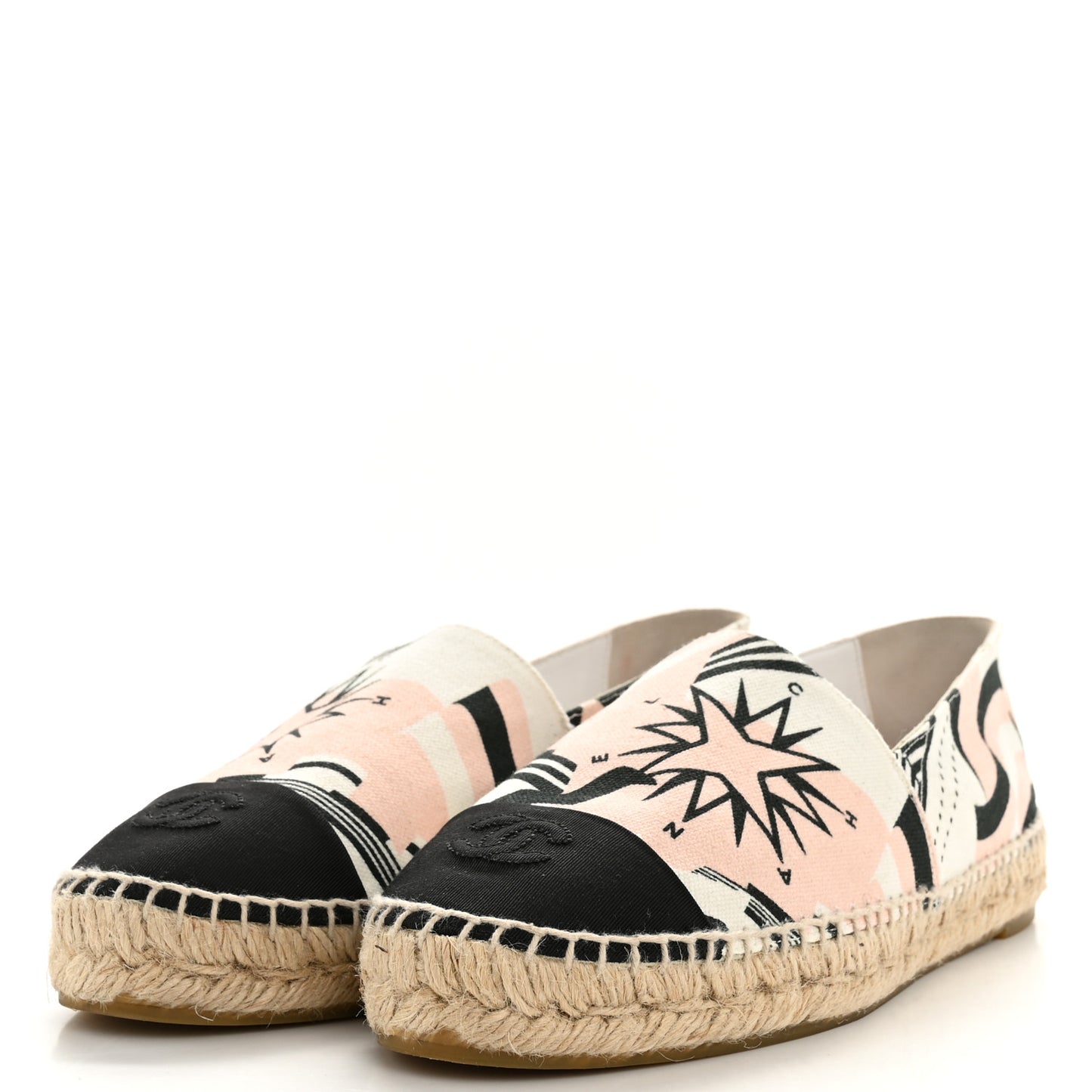 Fabric CC Espadrilles 39 Pink White Black