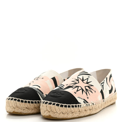Chanel Fabric CC Espadrilles 39 Pink White Black 4 of 11