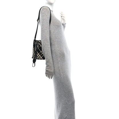 Burberry Check Mini Bucket Bag Black Calico 2 of 10