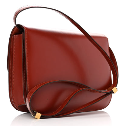Celine Box Calfskin Medium Classic Box Flap Bag Dark Brick 2 of 13