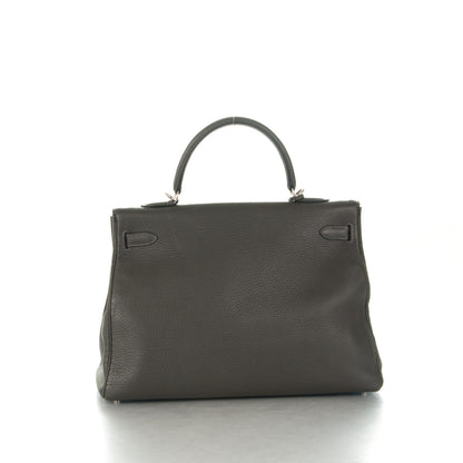Hermes Taurillon Clemence Kelly Retourne 35 Graphite 4 of 27