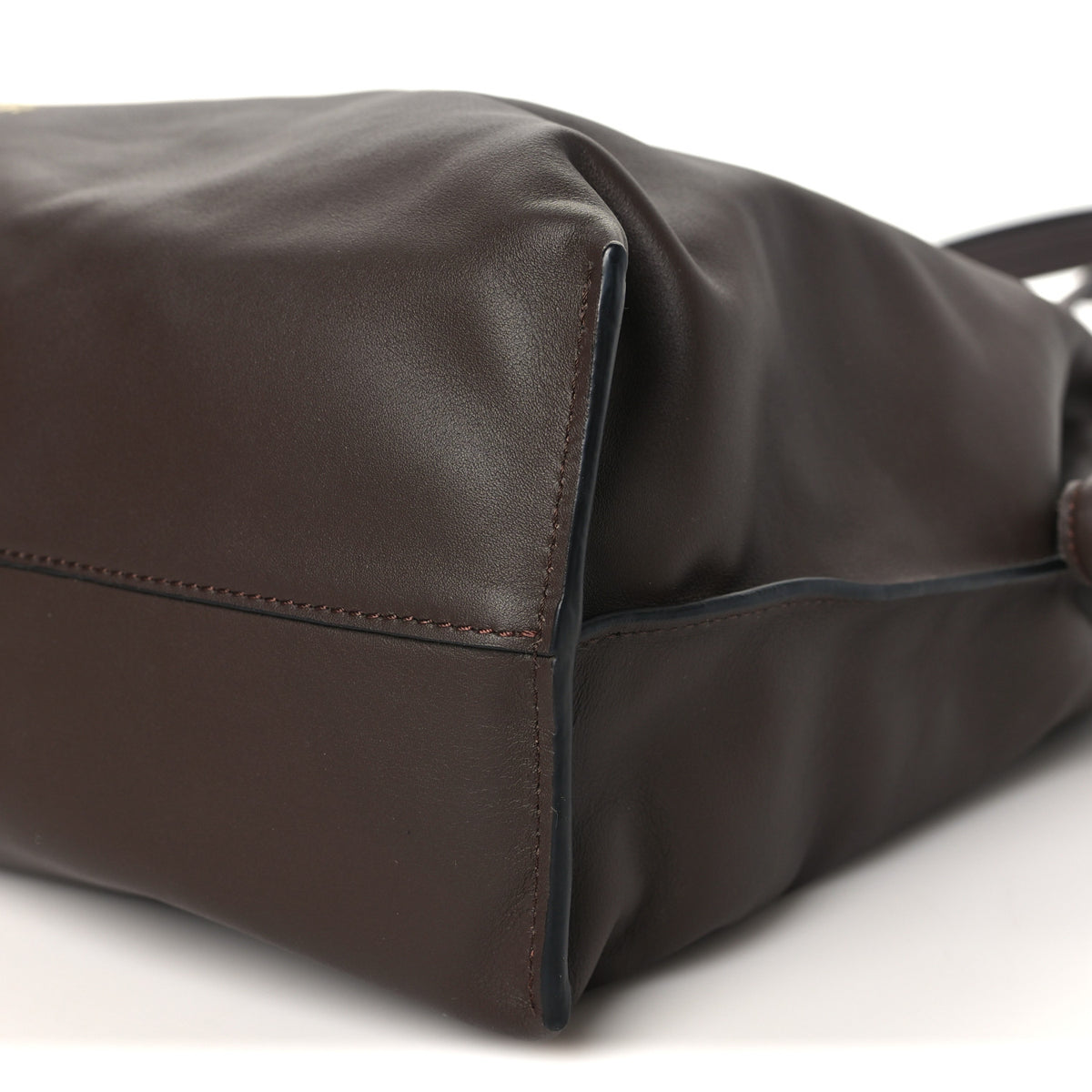 Calfskin Large Flamenco Knot Bag Chocolate
