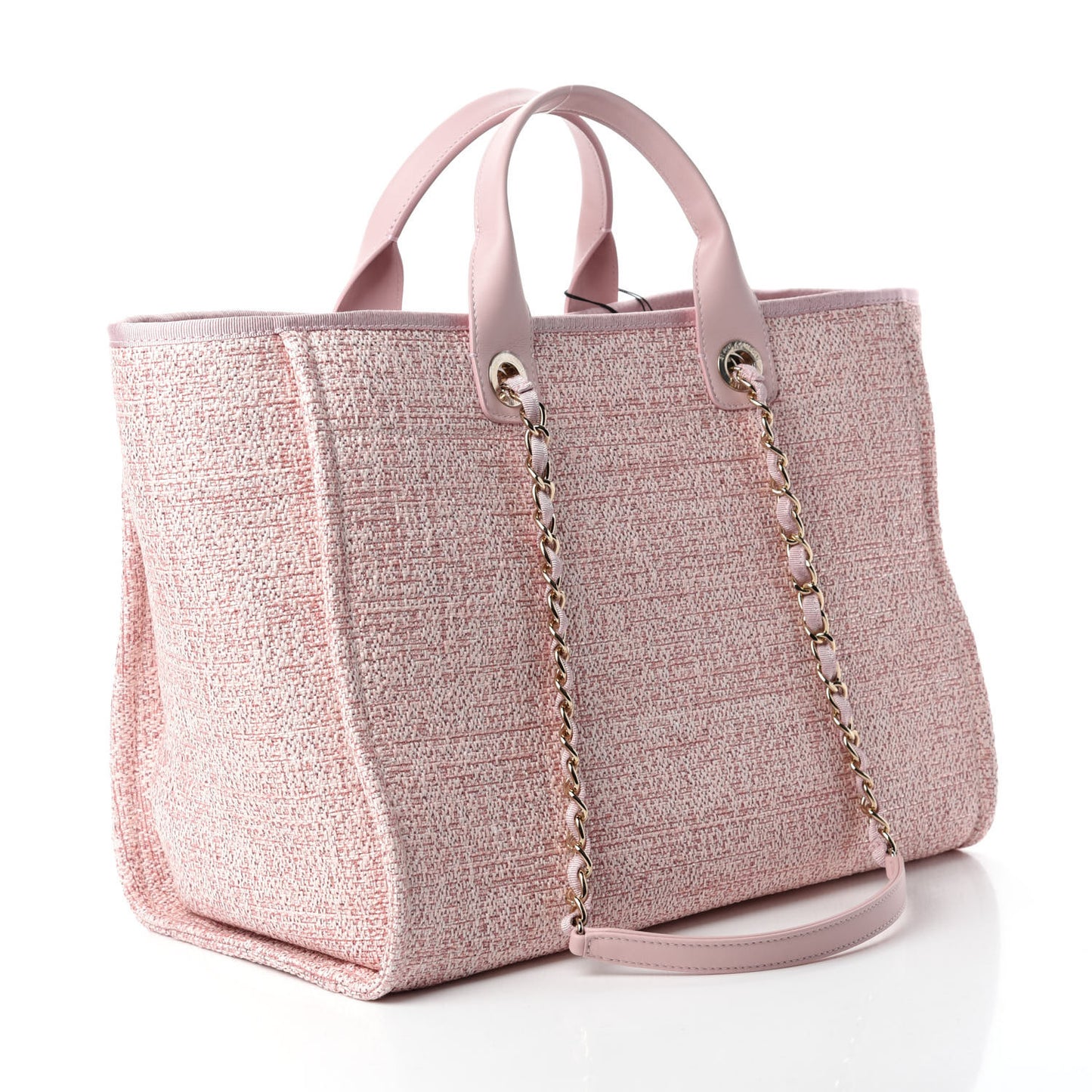Lurex Boucle Deauville Medium Tote Pink
