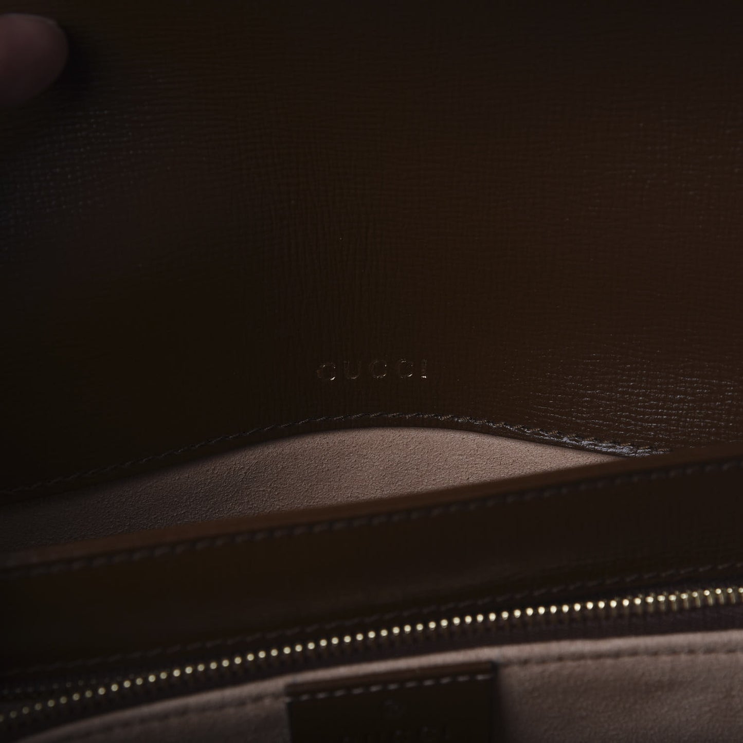 GG Supreme Monogram Horsebit 1955 Shoulder Bag Beige Brown Sugar