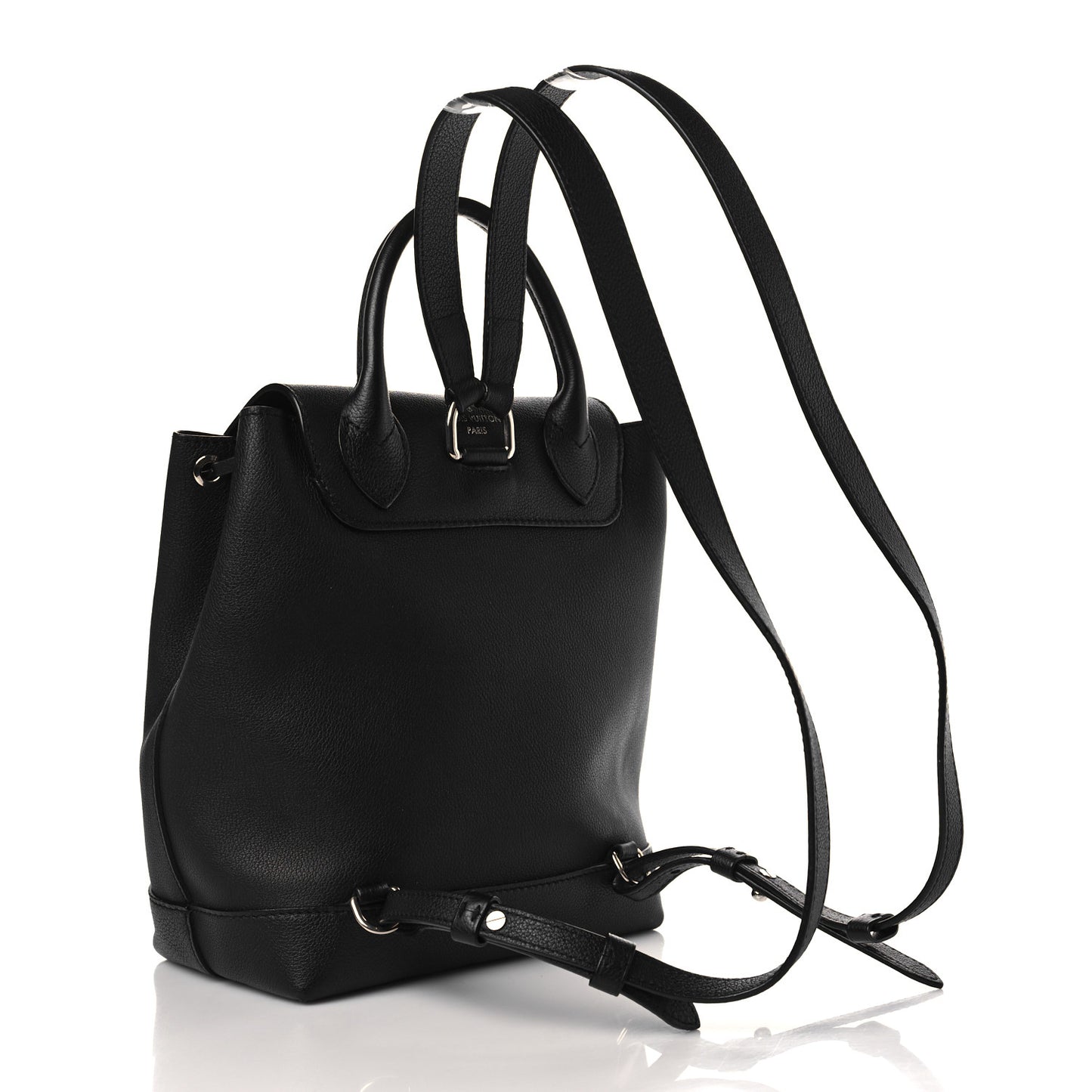 Calfskin Lockme Backpack Black