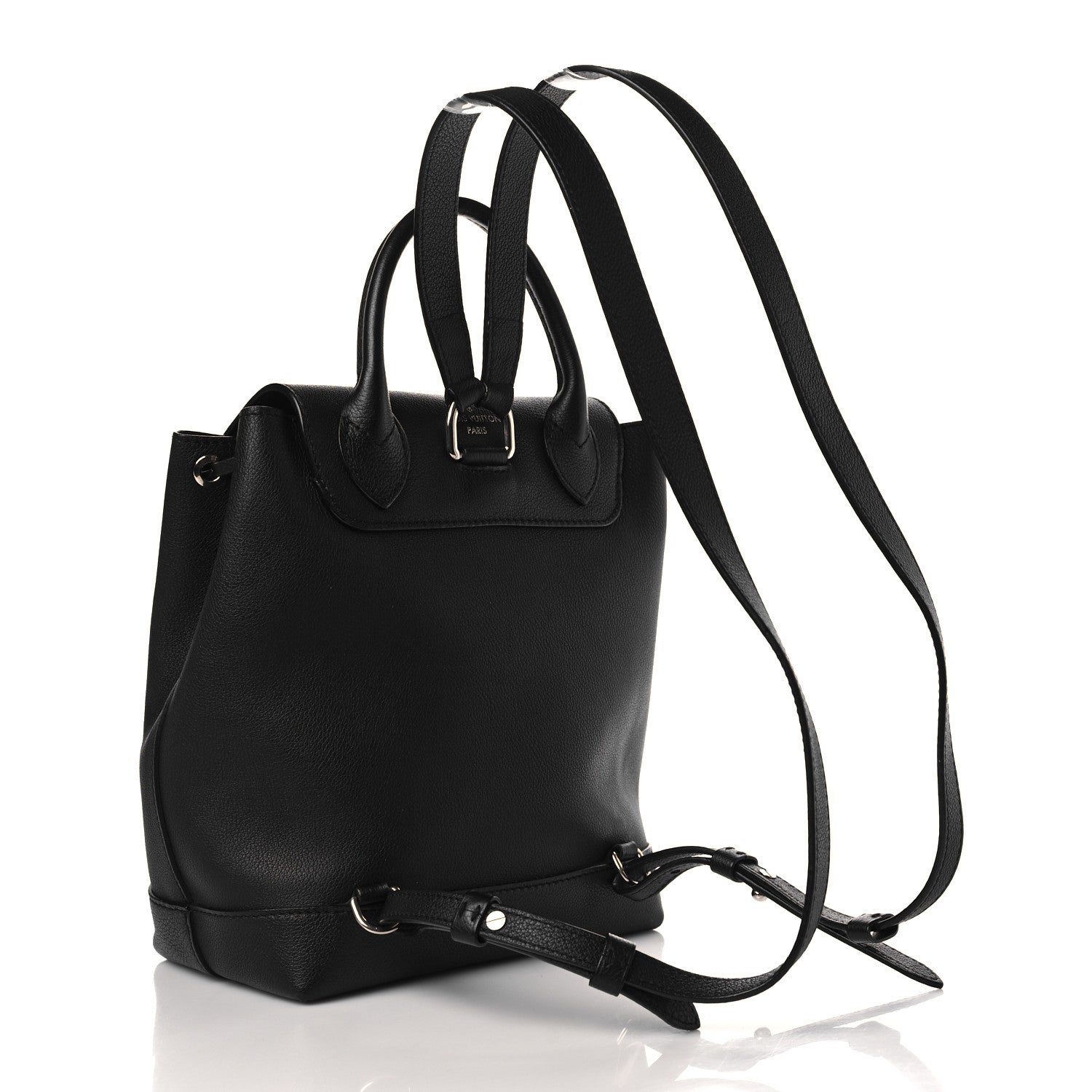 Louis Vuitton Calfskin Lockme Backpack Black 3 of 8