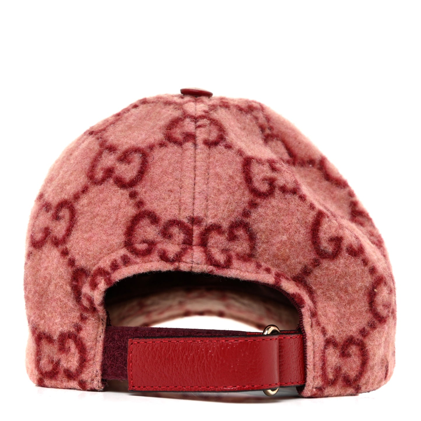 Covered Wool GG Monogram Baseball Hat S Roseate Red