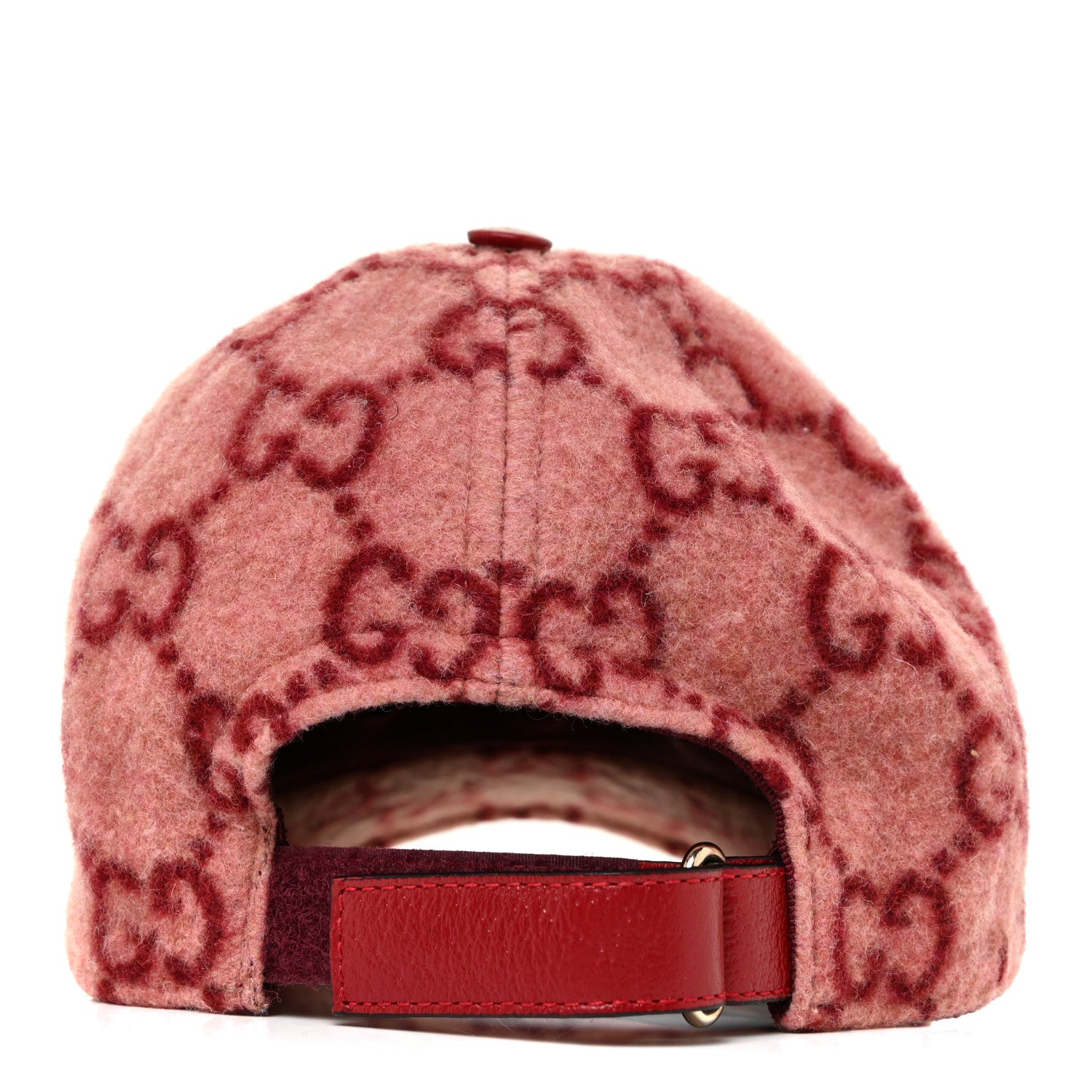 Gucci Covered Wool GG Monogram Baseball Hat S Roseate Red 3 of 6