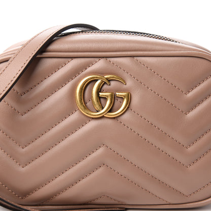 Gucci Calfskin Matelasse Mini GG Marmont Chain Shoulder Bag Porcelain Rose 10 of 10
