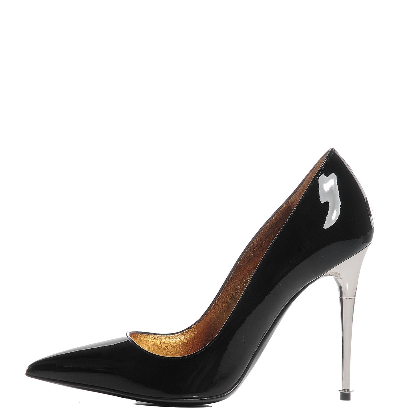 Patent Leather Pumps 37 Black Silver
