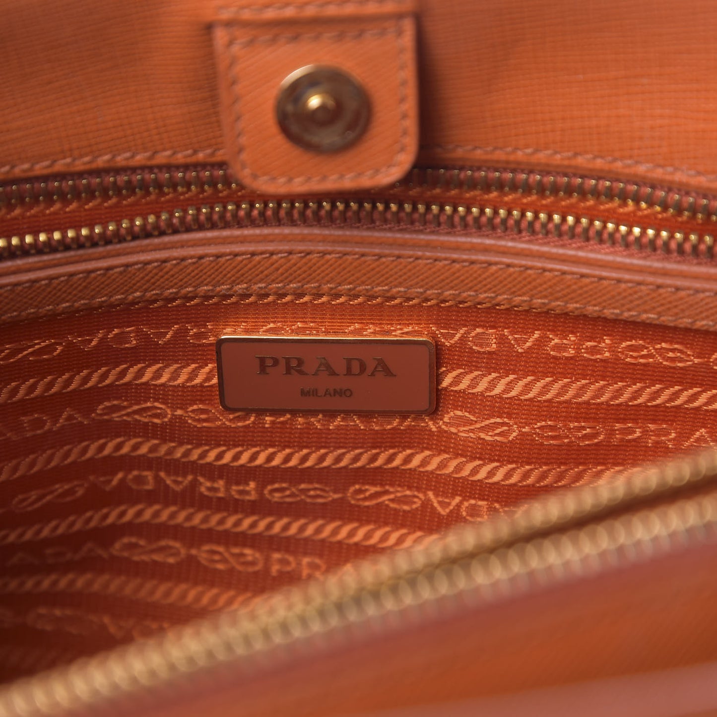 Saffiano Lux Medium Tote Papaya
